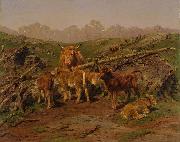 Rosa Bonheur Weaning the Calves oil painting on canvas